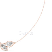 Pear and Marquise Diamond Duo Necklace