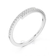 Double Row Petite Diamond Wedding Band