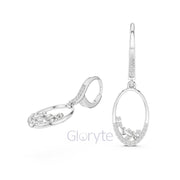 Eternal Spark Oval Drop Diamond Earrings