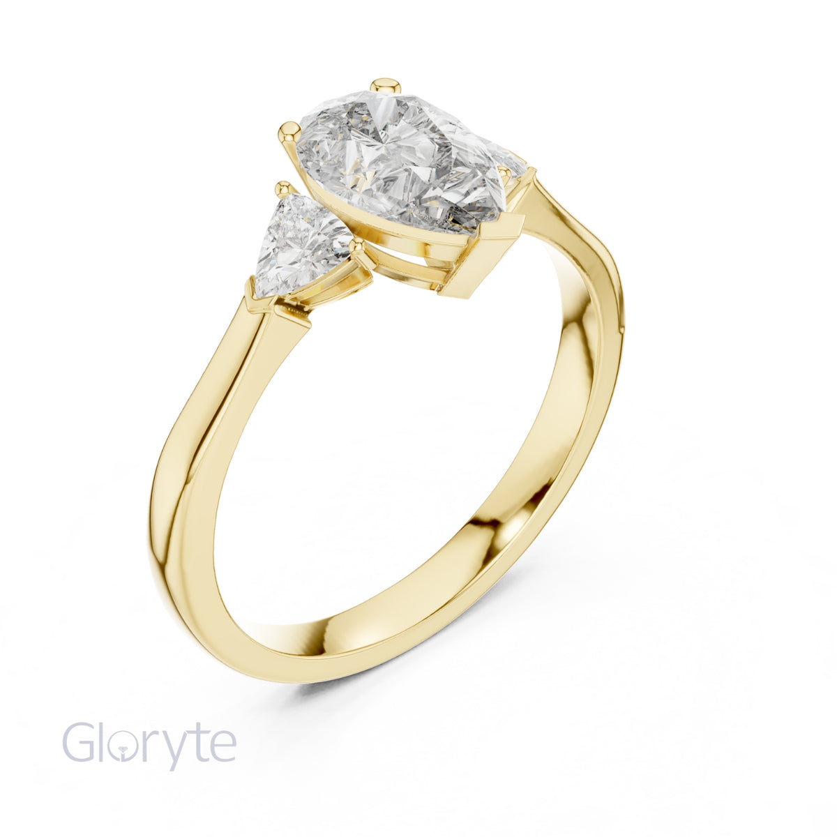 Three Stone Diamond Ring Collection | 1.30 CTW | Trillion Side Stones