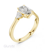 Three Stone Diamond Ring Collection | 1.30 CTW | Trillion Side Stones