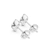 Marquise Cut Diamond Stud Earrings – Bezel Set in Silver & Gold