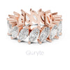 Marquise Cut Diamond Eternity Band in Sterling Silver, 10k & 14k Gold