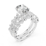 Floral & Round Diamond Cluster Ring – 3.70 CTW