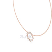 Eternal Halo Diamond Wreath Necklace
