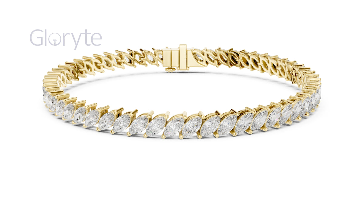 Marquise Cut Diamond Tennis Bracelet
