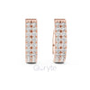 Double Row Classic Diamond Hoop Earrings – Lab-Grown or Moissanite