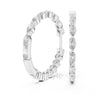 Marquise & Round Diamond Hoop Earrings – Lab-Grown & Moissanite Options | S925, 10k, 14k Gold