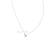 Emerald Cut Solitaire Diamond Pendant Necklace