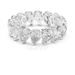 Pear Cut Diamond Eternity Band