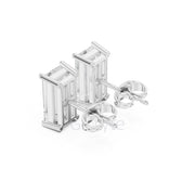 Baguette Diamond Stud Earrings