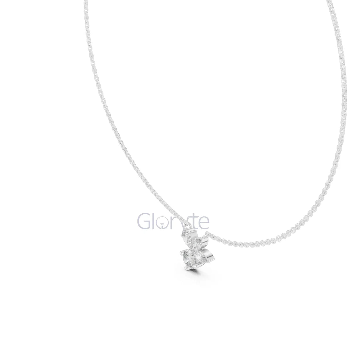 Diamond Floral Pendant Necklace