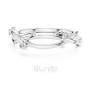 Nature-Inspired Vine Diamond Band