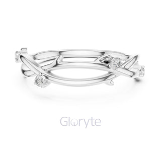Nature-Inspired Vine Diamond Band