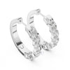 Marquise Illusion Hoop Earrings – Lab-Grown Diamond / Moissanite | Sterling Silver, 10k & 14k Gold