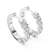 Marquise Illusion Hoop Earrings