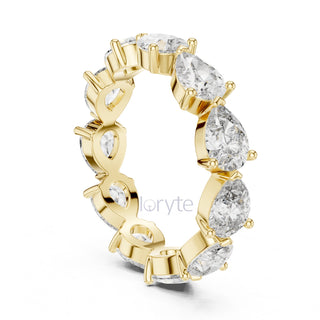 Pear Cut Diamond Eternity Band Ring