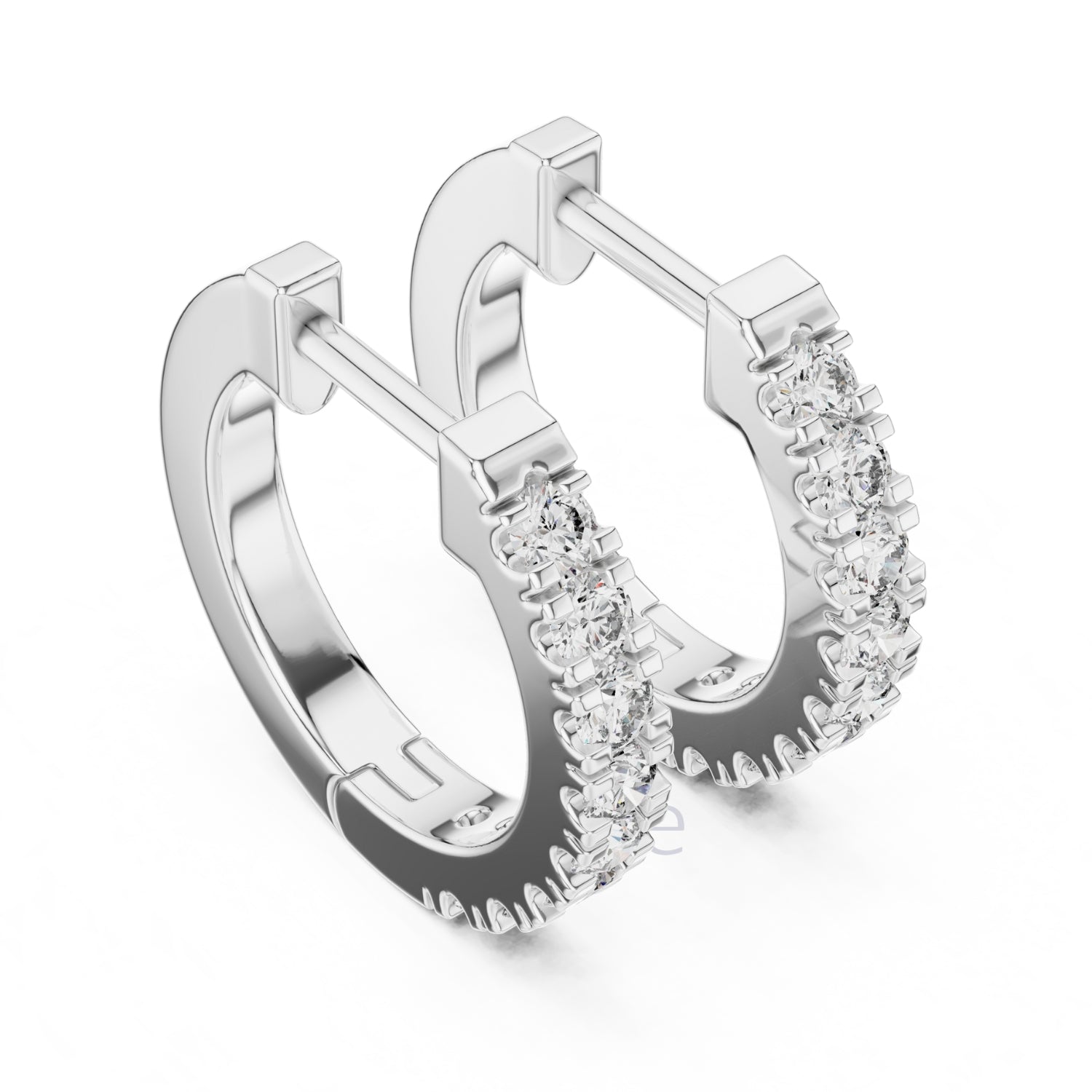 Classic Round Cut Diamond Hoop Earrings