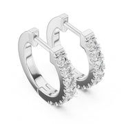 Classic Round Cut Diamond Hoop Earrings