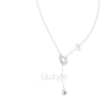 Diamond Heart Drop Pendant Necklace with Accent Chain – Includes Chain