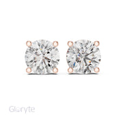 Classic Round Cut Diamond Stud Earrings