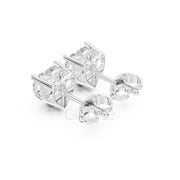 Heart Diamond Stud Earrings