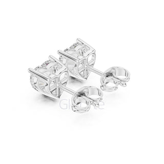 Heart Diamond Stud Earrings