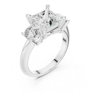 Three-Stone Diamond Engagement Ring | 2.5ct Center with Round Side Stones