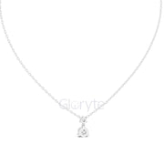 Two Stone Diamond Pendant Necklace