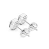 Asscher Diamond Studs in 925 Silver, 14K & 18K Gold