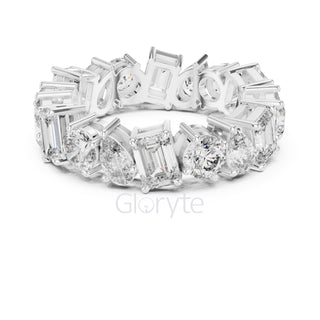 Pear, Round & Emerald Cut Diamond Eternity Band