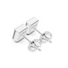 Princess Cut Diamond Stud Earrings – Bezel Set in Silver, 10K & 14K Gold