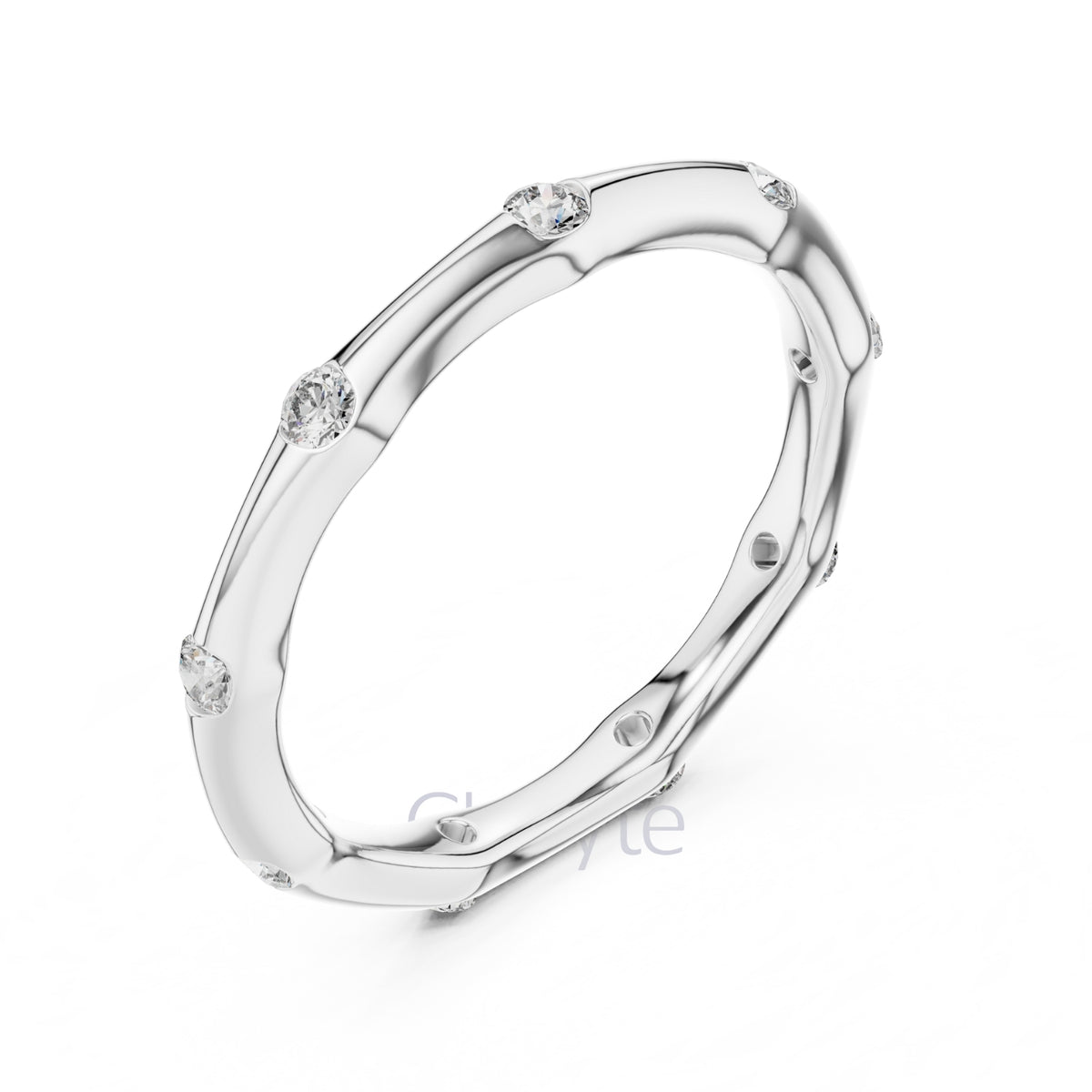Bezel Set Diamond Stackable Ring