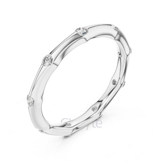 Bezel Set Diamond Stackable Ring