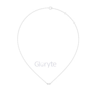 Baguette Diamond Bar Necklace