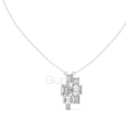 Three-Stone Toi et Moi Diamond Pendant Necklace