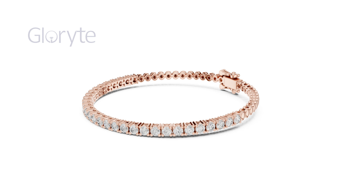 Round Cut Diamond Half Tennis Bracelet 2.50mm