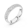Double Row Pave Diamond Band Ring – Timeless Elegance in 925 Silver, 10K & 14K Gold