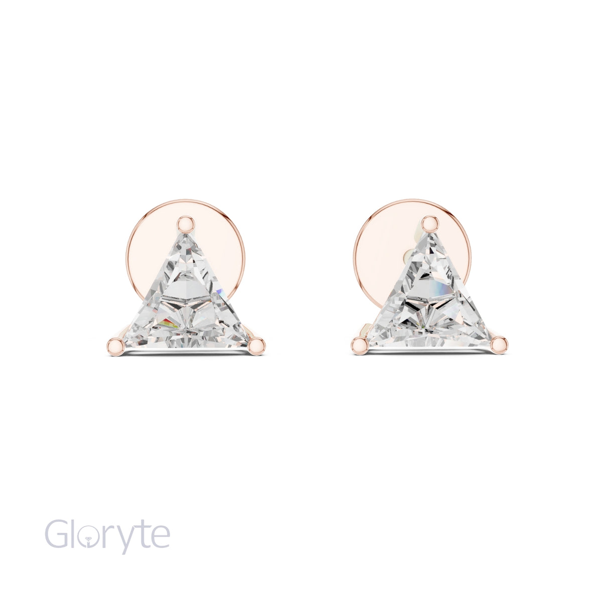Trillion Cut Diamond Stud Earrings
