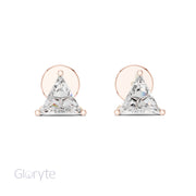 Trillion Cut Diamond Stud Earrings