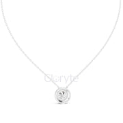 Round Halo Diamond Pendant Necklace (2.38 CT)