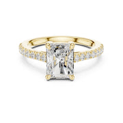 Diamond Solitaire Ring with Side Accents