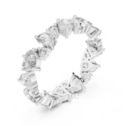 Pear & Round Lab Diamond Eternity Band – Classic Statement Ring
