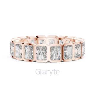 Radiant Cut Diamond Bezel-Set Eternity Band