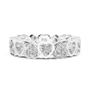 Heart Cut Diamond Eternity Band