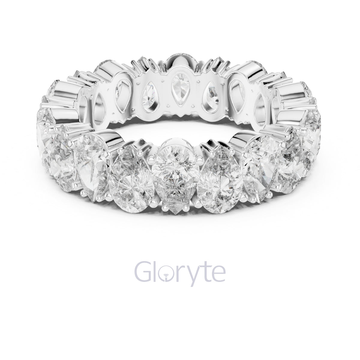 Pear Cut Diamond Eternity Band – Full Circle