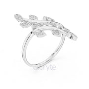 Leaf Vine Diamond Ring | Nature Inspired Band
