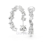 Elegant Multi-Cut Hoop Earrings