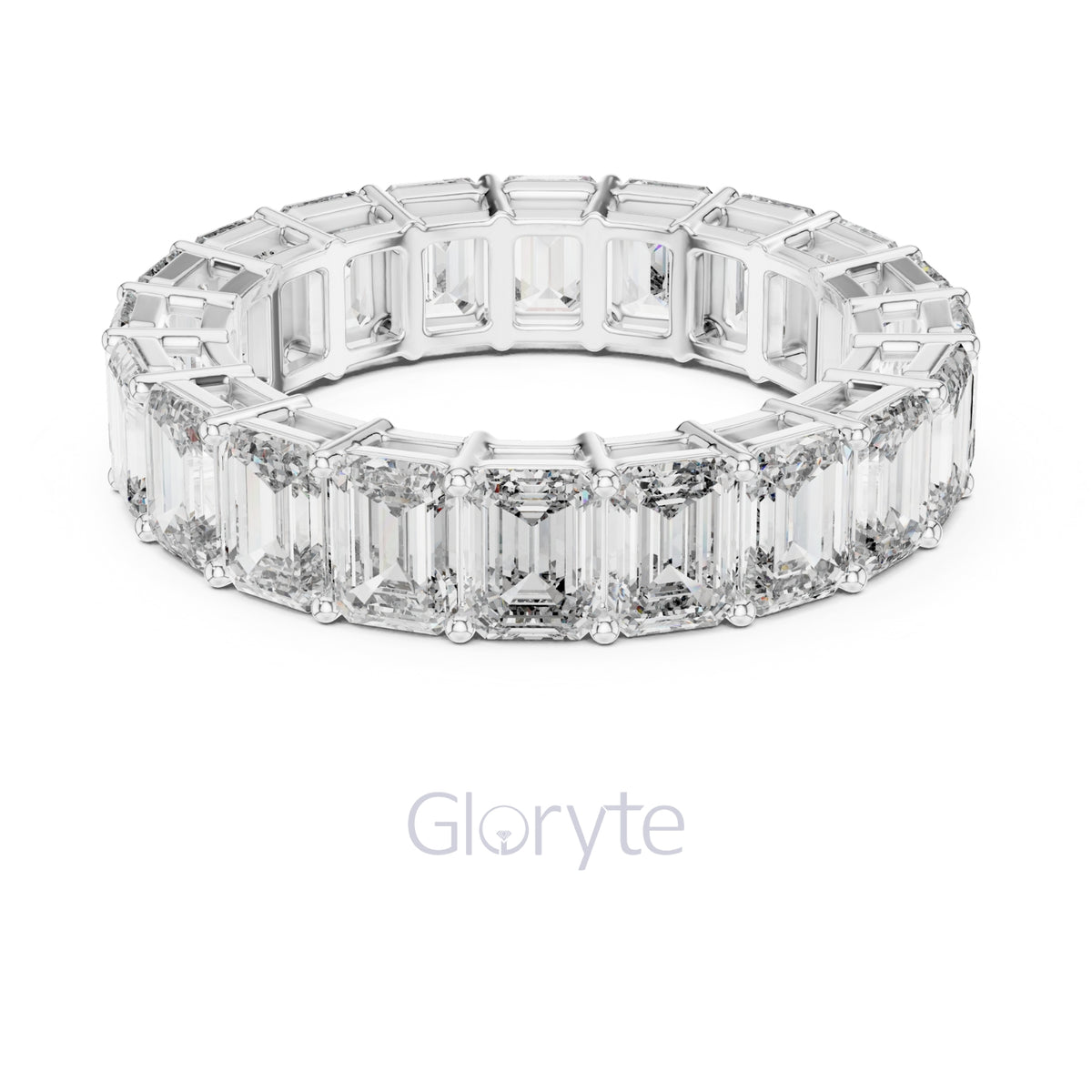Emerald Cut Diamond Eternity Ring – Classic Full Circle Ring