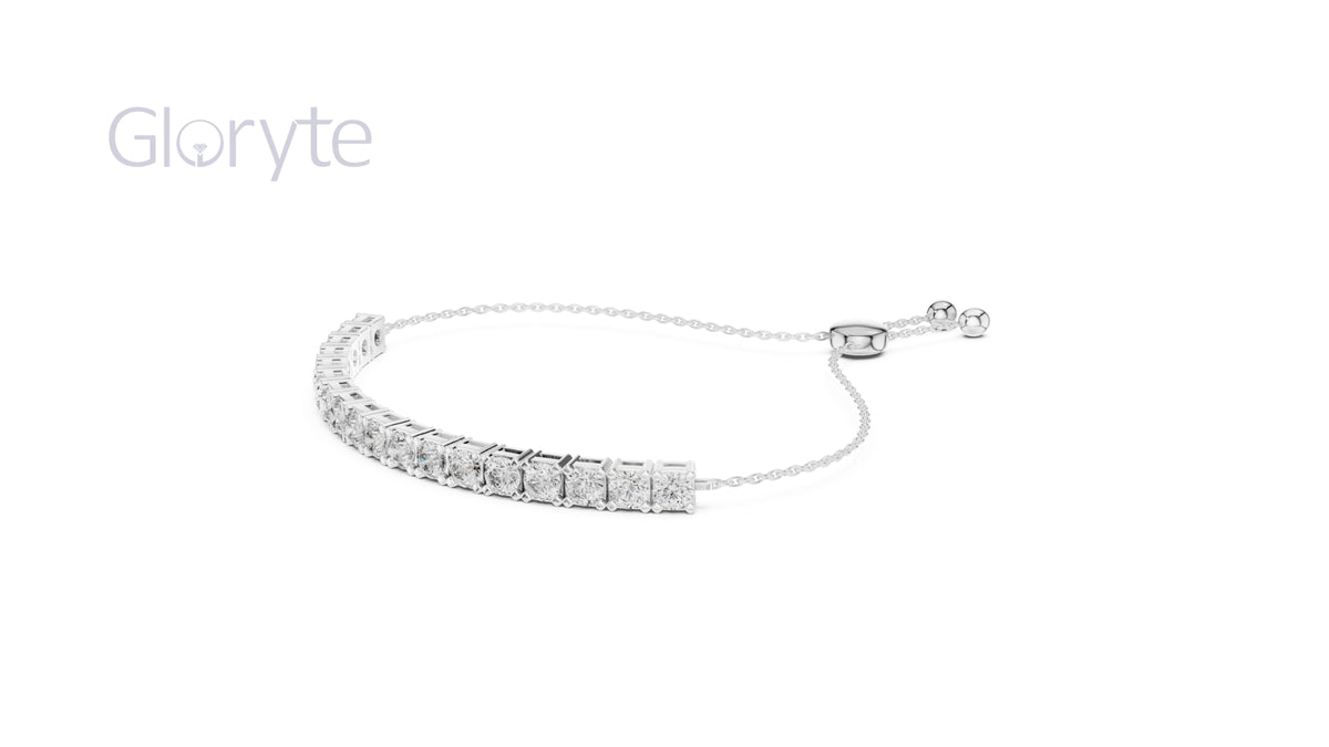 Round Cut Adjustable Diamond Bracelet | Timeless & Versatile
